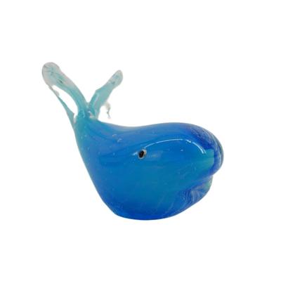 Blue Whale Glass Paperweight