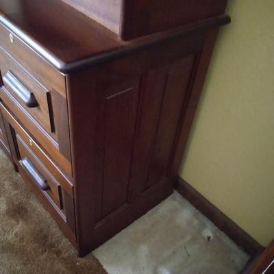 WOOD REVIVAL CREDENZA AND HUTCH