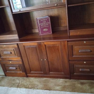 WOOD REVIVAL CREDENZA AND HUTCH