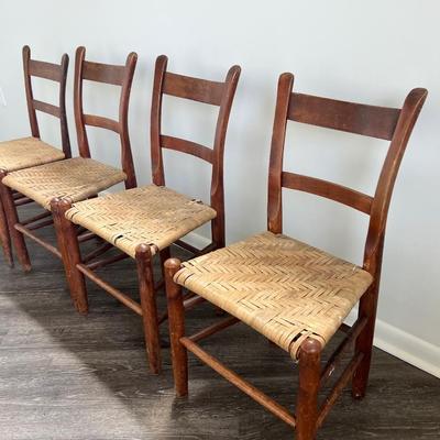 Vintage Rope Chairs Set Of 4 *Read Details