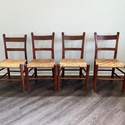 Vintage Rope Chairs Set Of 4 *Read Details