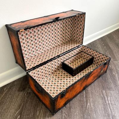 Vintage Flat Top Steamer Chest