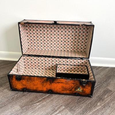 Vintage Flat Top Steamer Chest