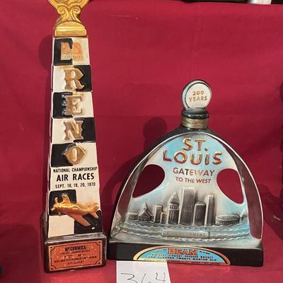 Vintage Reno & St. Louis Decanters