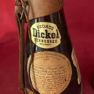Vintage Dickey and Leather Covered Decanters
