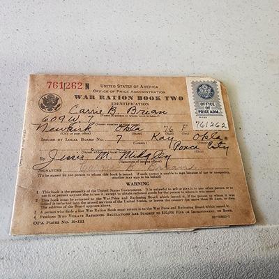 WWII Ration Book