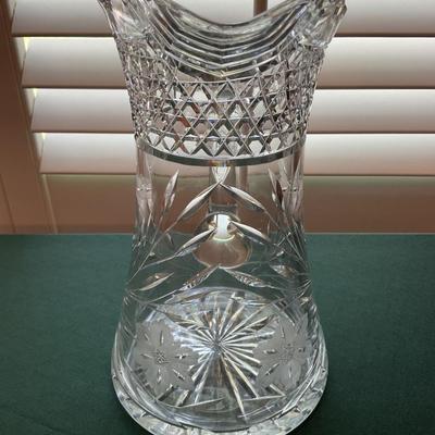 Brilliant Cut Glass Tall Pitcher