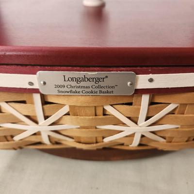Longaberger 2009 Christmas Collection Snowflake Cookie Basket