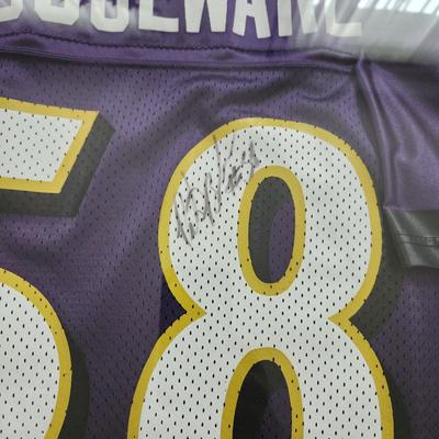 Baltimore Raven Pete Boulware signed Jersey Framed