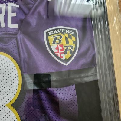 Baltimore Raven Pete Boulware signed Jersey Framed