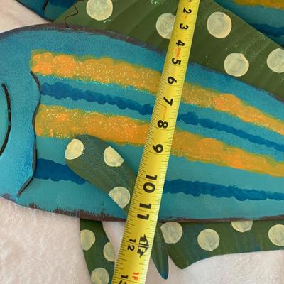 Large Metal Hanging Fish Decor