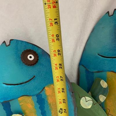 Large Metal Hanging Fish Decor