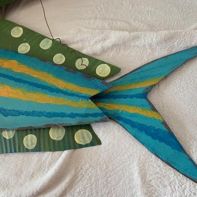Large Metal Hanging Fish Decor
