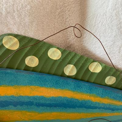 Large Metal Hanging Fish Decor