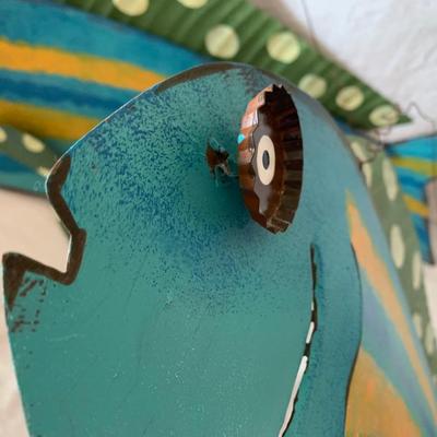 Large Metal Hanging Fish Decor