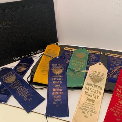 1920s Baltimore Scrapbook Poultry Show Ribbons - Photos Loch Raven +++