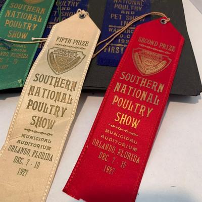 1920s Baltimore Scrapbook Poultry Show Ribbons - Photos Loch Raven +++