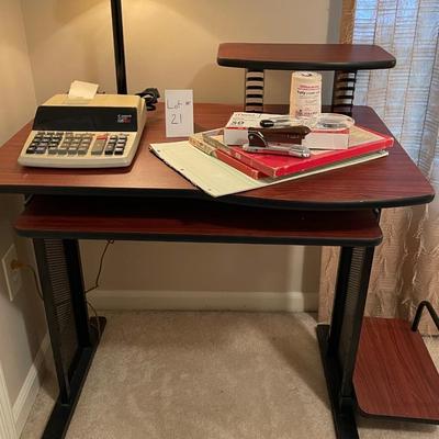 Desk with office supplies