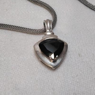 Smokey Topaz 16" Mesh Necklace