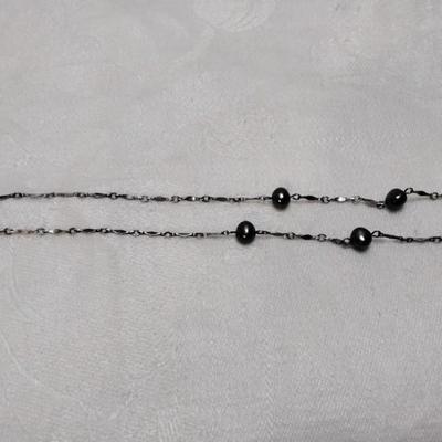 Vintage Unique Tahitian Pearl 925 16" Necklace