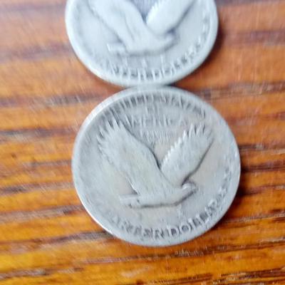 LOT 19 TWO 1930 SILVER STANDING LIBERTY QUARTERS