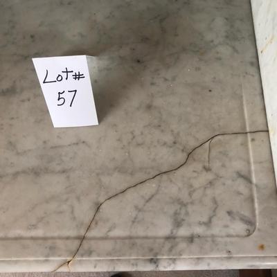 Antique Marble Top and wood Night Stand