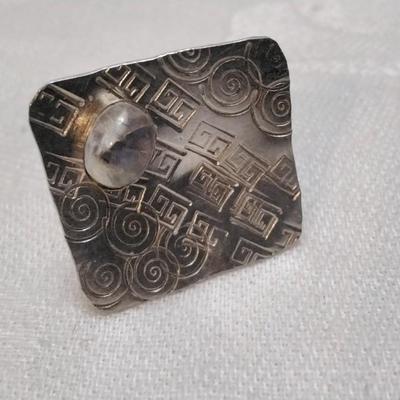 Vintage Hand Signed Moonstone 925 Ring Size 9