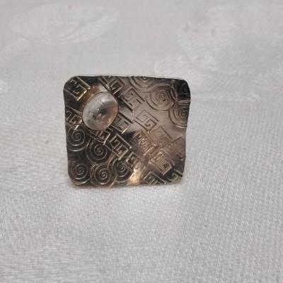 Vintage Hand Signed Moonstone 925 Ring Size 9