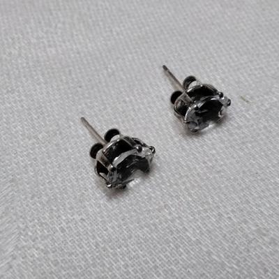 Vintage Aquamarine Stud 925 Earrings