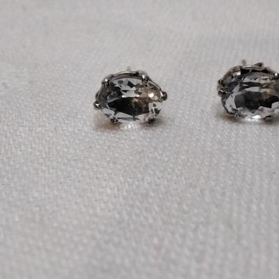 Vintage Aquamarine Stud 925 Earrings