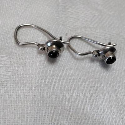 Antique Garnet 925 Earrings