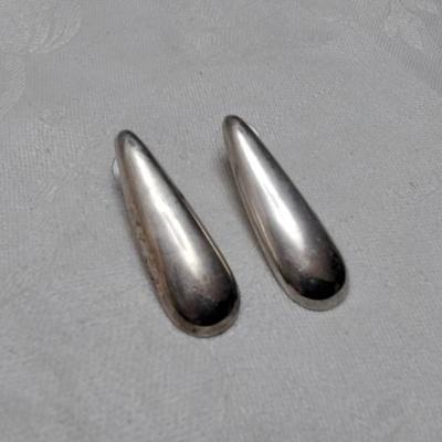 Taxco Silver Modernist Earrings