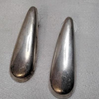 Taxco Silver Modernist Earrings