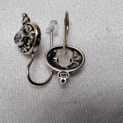 Vintage London Blue Topaz 925 Earrings