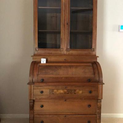 Antique Wood Bookcase/Desk