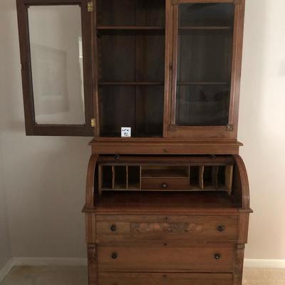 Antique Wood Bookcase/Desk