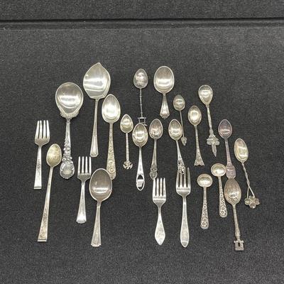 STERLING SILVER (925) ~ (24) Spoon & Fork Lot