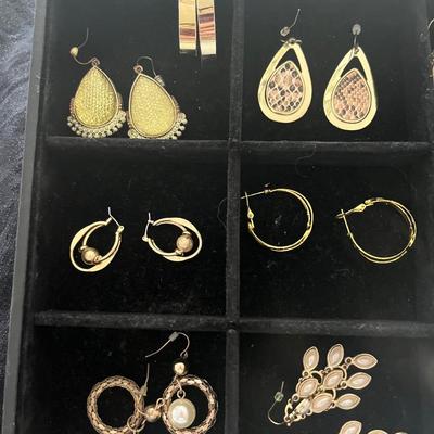 Assorted Gold Costume Pierced Earrings