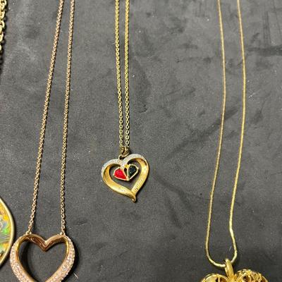Heart necklaces & Abalone necklace