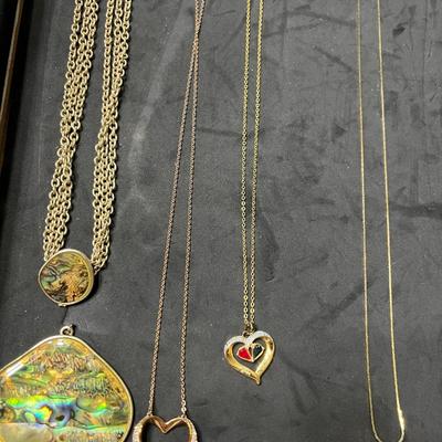Heart necklaces & Abalone necklace