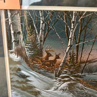 snowy lakeside cabin Terry Redfin 1999