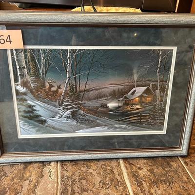snowy lakeside cabin Terry Redfin 1999