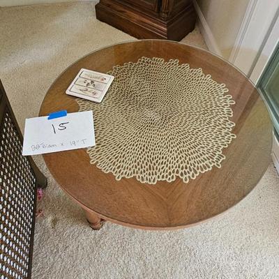 Small round accent table