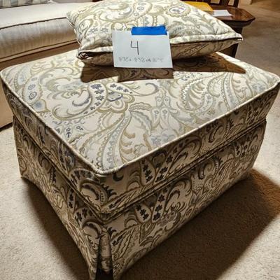 Small floral ottoman