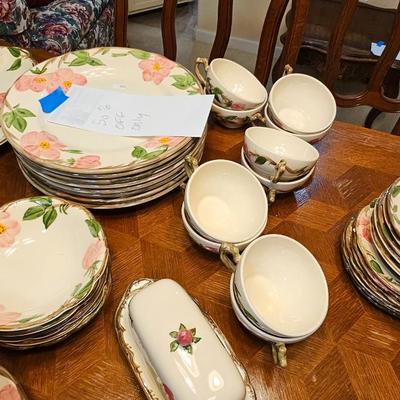 Franciscan desert rose china set