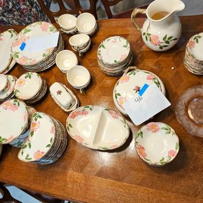 Franciscan desert rose china set