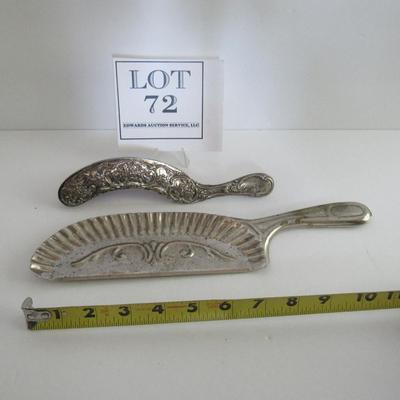 Vintage Kitchen Butler Crumb Pan and Mismatched Table Brush