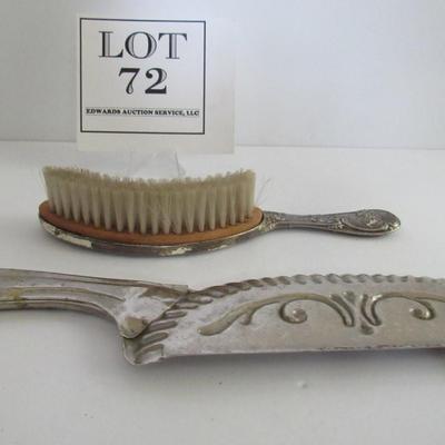 Vintage Kitchen Butler Crumb Pan and Mismatched Table Brush