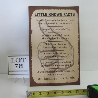 Humorous Metal Sign