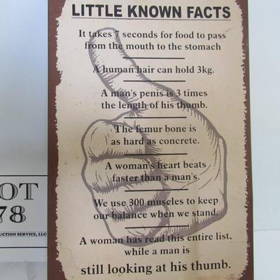Humorous Metal Sign